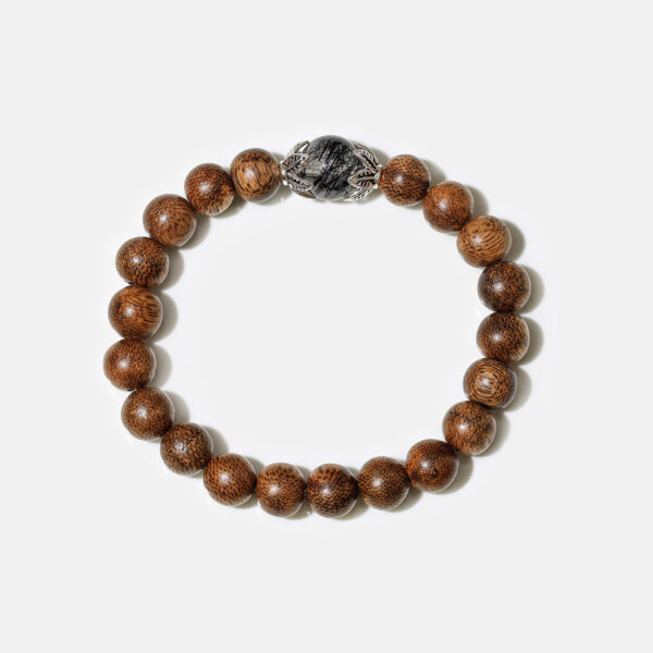 Black Rutilated Quartz Agarwood Bracelet