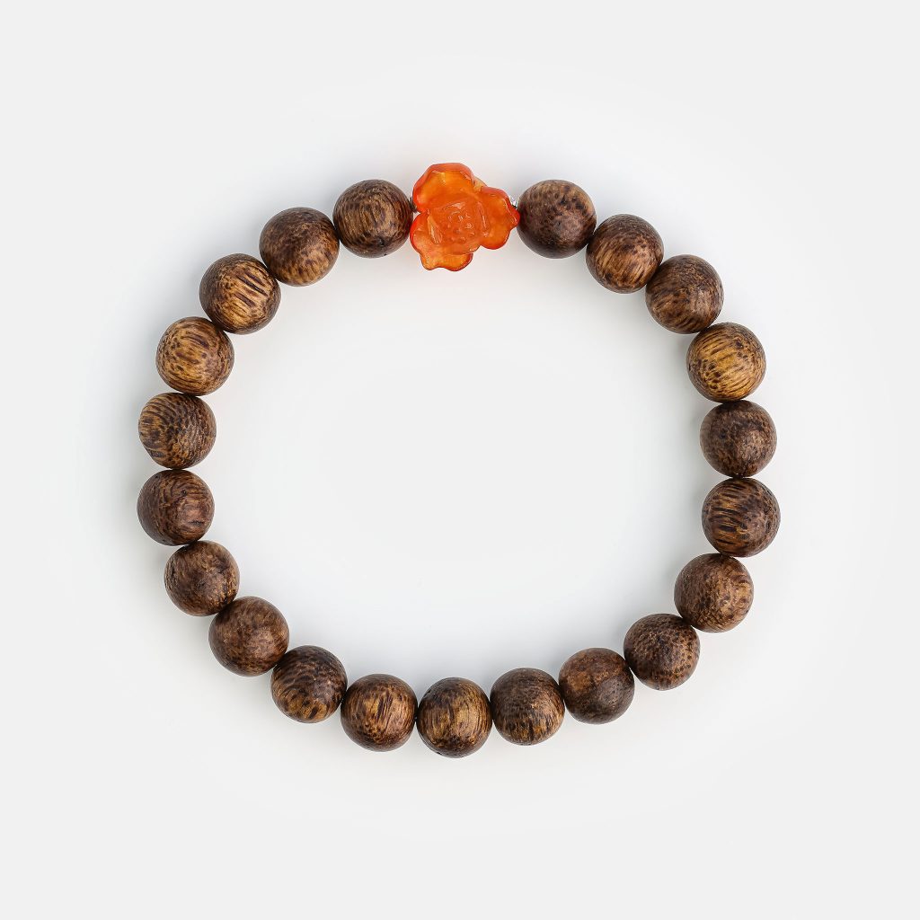 Rose Red Agate Agarwood Bracelet