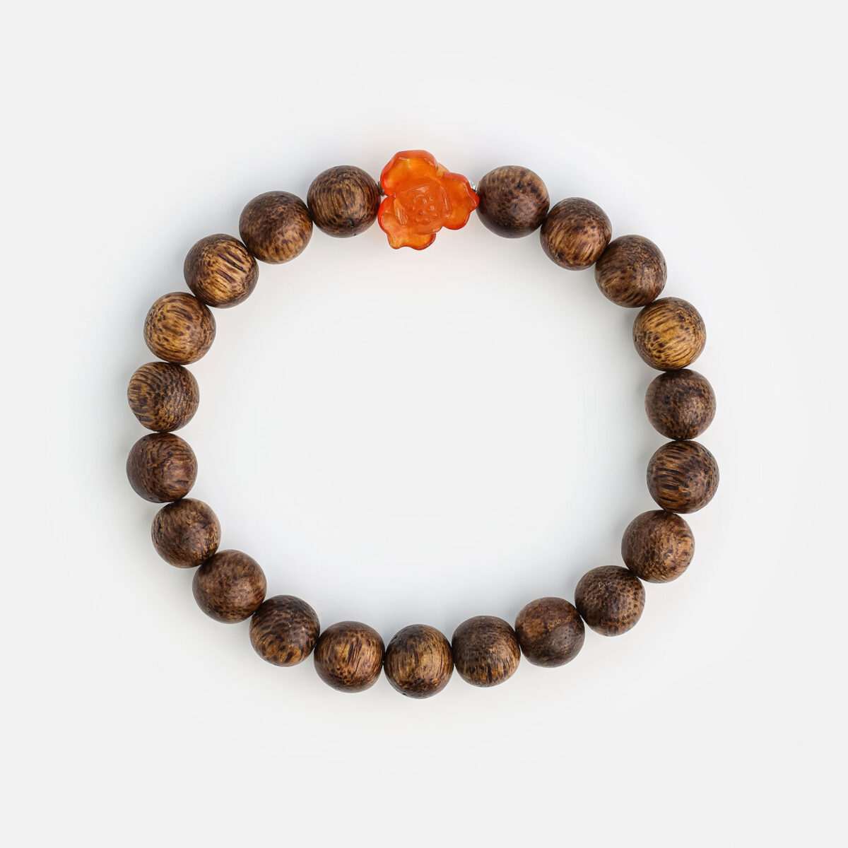Rose Red Agate Agarwood Bracelet