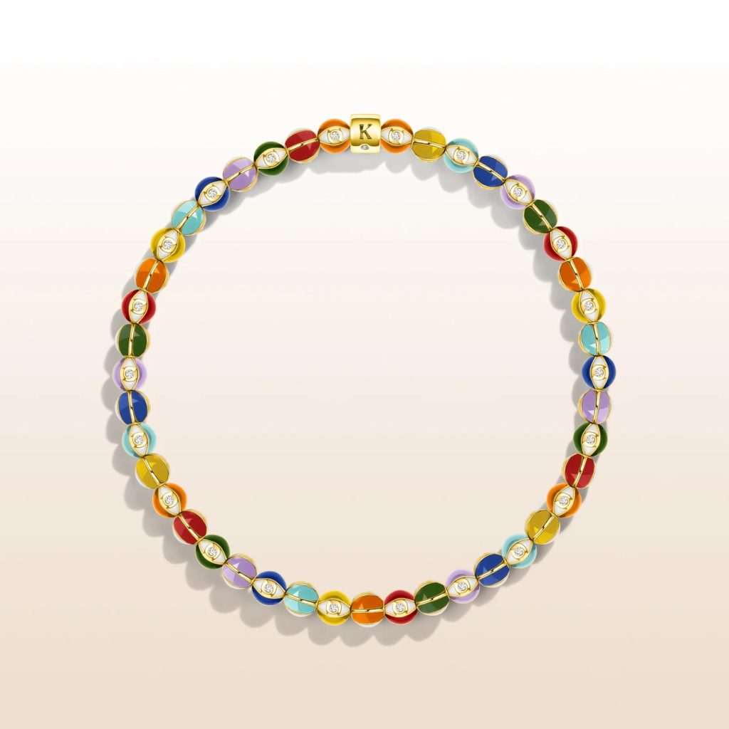 Balanced Life - Multicolor Enamel Chakra Evil Eye Bracelet